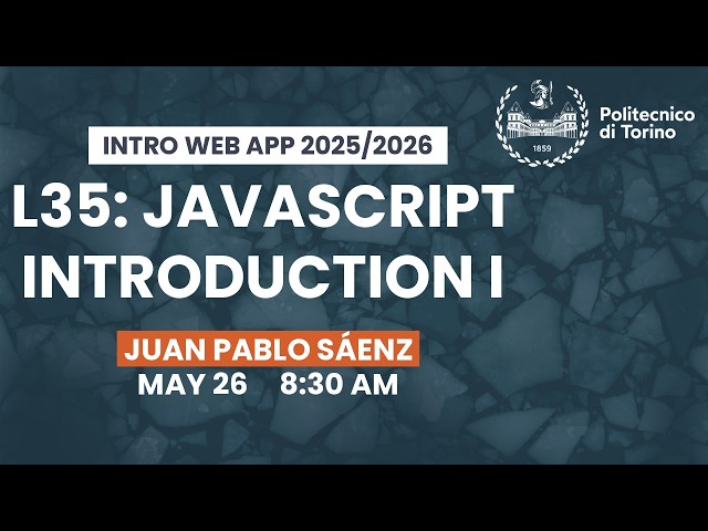 IWA 25/26 - L35: JavaScript Basics I