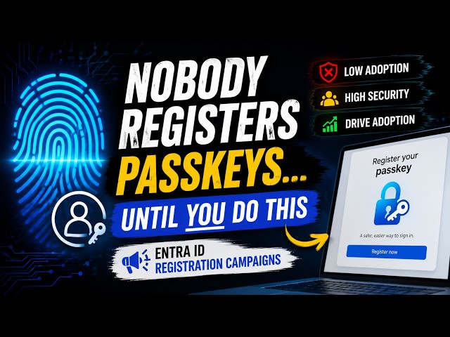 Nobody Registers Passkeys... Until You Do This | Entra ID Registration Campaigns