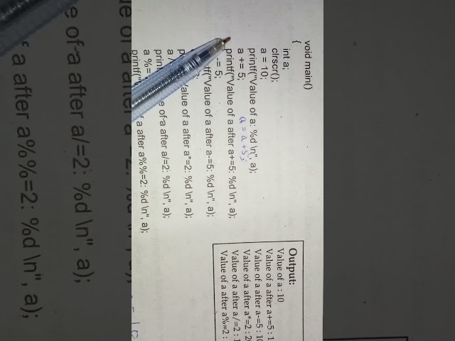 program that performs all compound assignment operations on an integer variable.  program 9.3