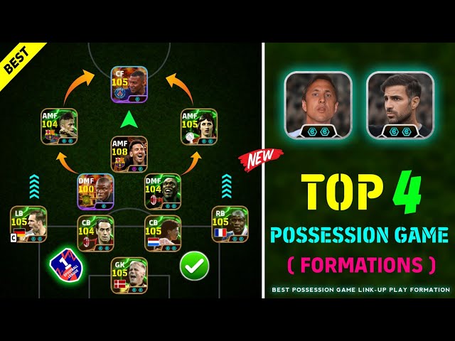 New Top 4 Possession Game Best Formations In eFootball 2027 💥🤩 Possession Game Link-Up Formation