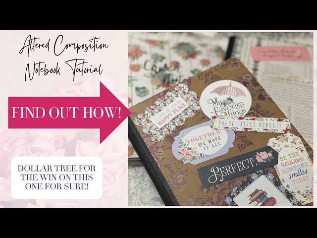 Another Altered Composition Notebook Planner Tutorial - Dollar Tree Composition Book Planner