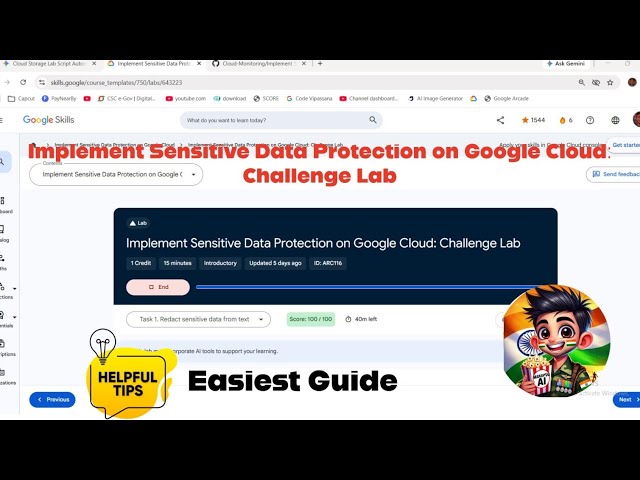 Implement Sensitive Data Protection on Google Cloud: Challenge Lab #qwiklab  #ARC116 