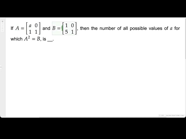Problem Solving | Linear Algebra | AIEEE 2003