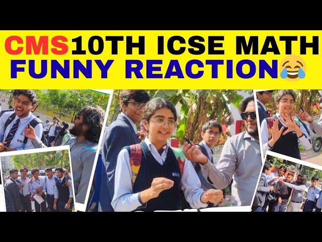 Class 10 ICSE Maths Paper Review 2026 | #CMS Students Reaction🤗 |😱😱