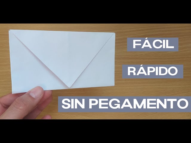 Como hacer un SOBRE para CARTAS fácil rápido sin pegamento