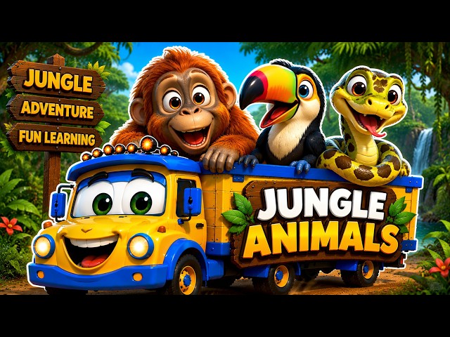 🌳Jungle Animals for Kids | Orangutan, Toucan & Python - Animal Names & Sounds