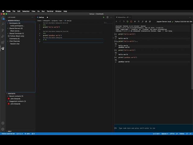 VS Code, Python, and Live Share