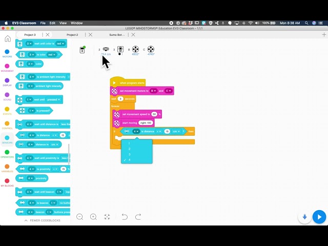 EV3: First Sumobot Program