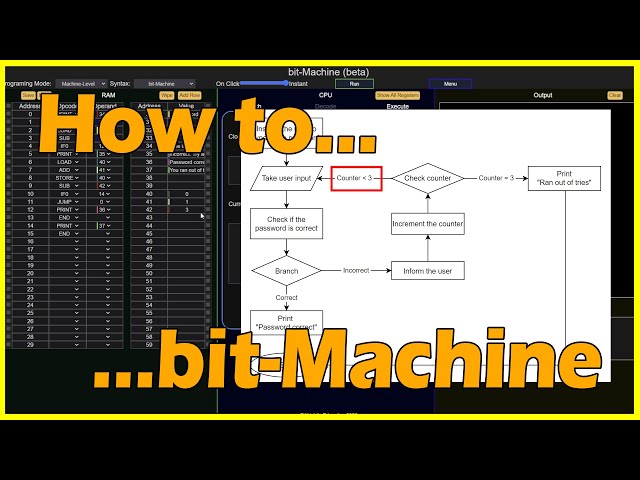 How To Write Machine-Level Code (Using bit-Machine)