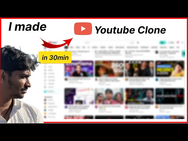 How I build youtube clone in just 30min using AI | github copilot