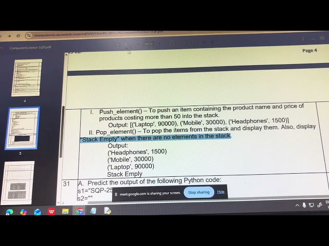 Stack Data structure