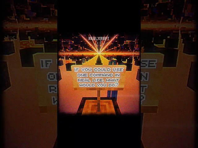 Only one Minecraft command allowed. What are you typing? 👀