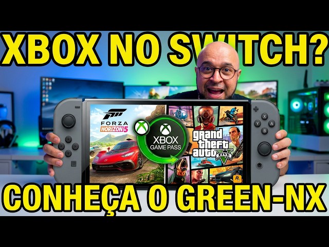 BOMBA!! XBOX NO SWITCH COM O GREEN NX!