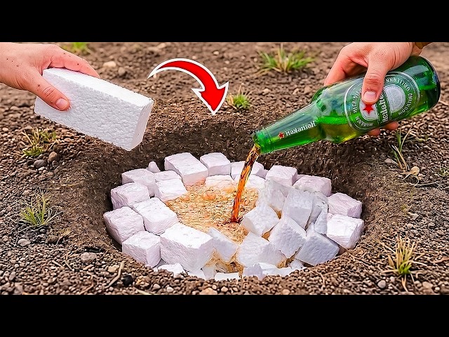 Pour Beer and Styrofoam into a Hole... This Genius Idea Saves You Big Money! | Creation Invention