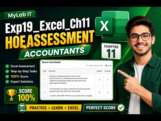 Exp19_Excel_Ch11_HOEAssessment_Accountants | MYITLAB Pearson Excel Ch 11 | 100% Graded