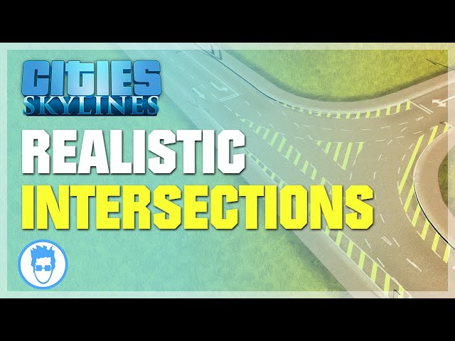 Cities: Skylines - How to make realistic road intersections | Intersection Marking Tool Mod 2020