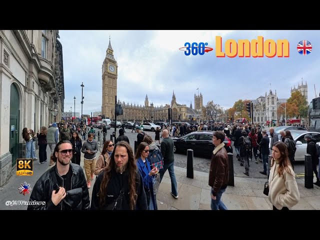 Walking Tour London 360 VR | Big Ben, Whitehall & Trafalgar Square | Part 1 | #uk #england #europe