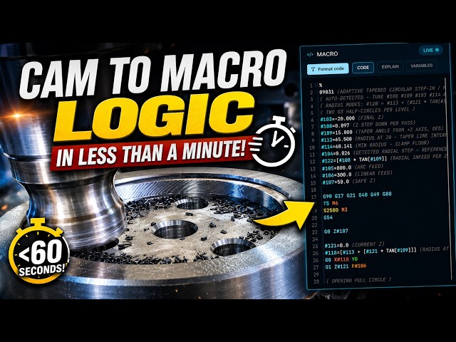 CAM TO MACRO LOGIC IN LESS THAN A MINUTE 🤯 | Intelligent CNC Macro Automation with MacroFusion™