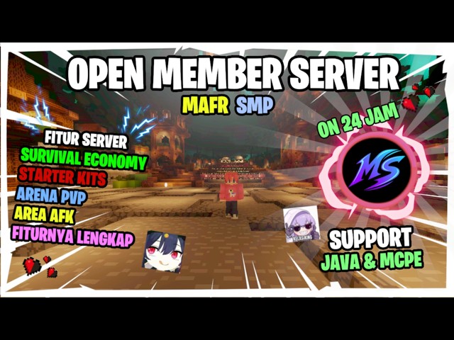 THIS MINECRAFT SERVER SUPPORTS BOTH JAVA & MCPE!! MAFR SMP - PACKED WITH FEATURES, 24/7 ONLINE