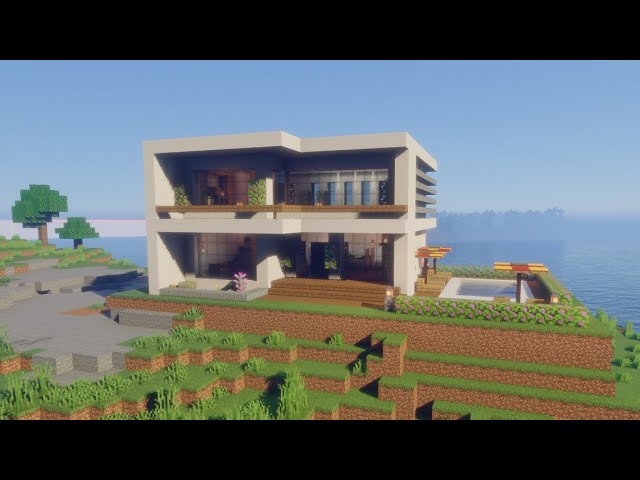 Aesthetic Modern House in Minecraft: Design and Construction