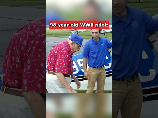 😍🥰 Ex piloto de combate de la Segunda Guerra Mundial de 98 años vuelve a surcar los cielos