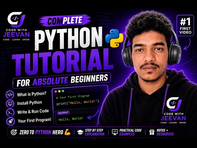Python Setup Guide 2026 | Install Python + VS Code in 10 Minutes | Code With Jeevan 💜