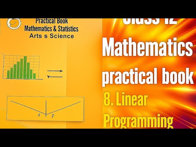 🔥🔥💯#12th Class Mathematics Practical Book answer 8. Linear Programming