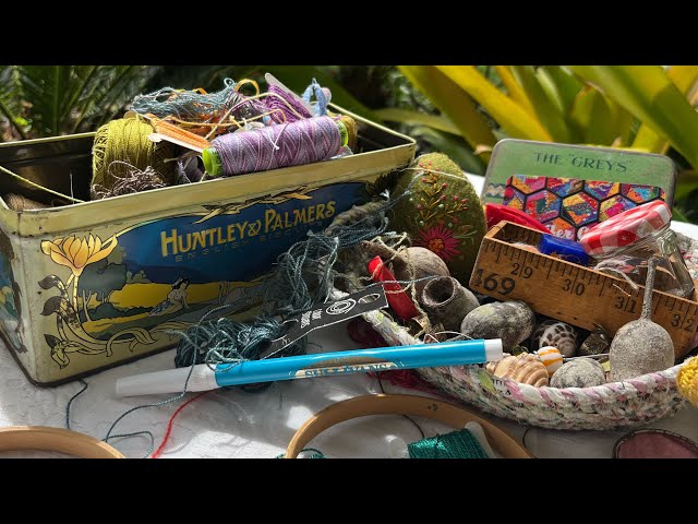 Adding a few bits and bobs to my snippet full stops - #embroiderystitches 