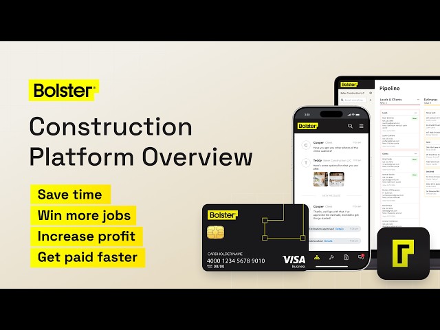 Bolster Construction Management Software Overview | Sales, Estimating, Quotes, Presentations, CRM