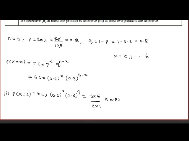 Example 11.22  | Chapter 11 | Class 12 | Probability Distribution #mdmath