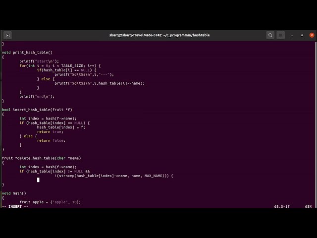 HashTable - simple code - No Collision management