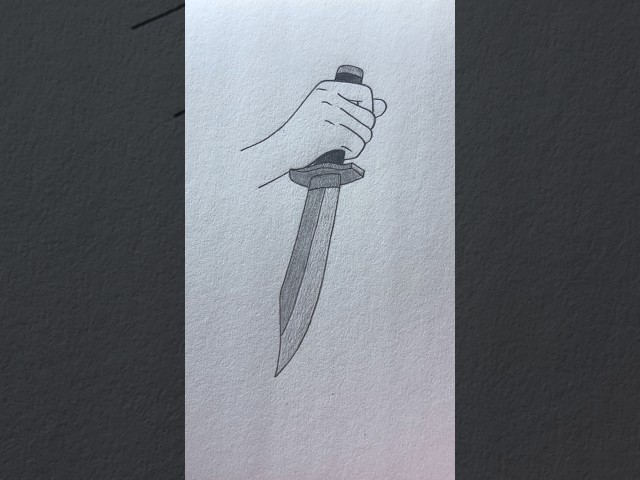 Knife Drawing Tutorial #shorts #shortsfeed #youtubeshorts #art