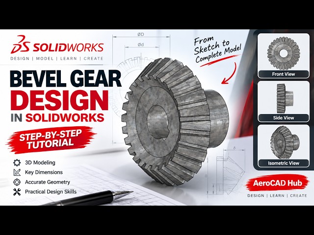 How to Design a Bevel Gear in SolidWorks | Step-by-Step Tutorial