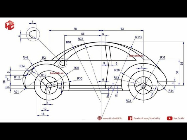 AutoCAD 2D Tutorial | How to Draw a Car Step by Step with Dimensions