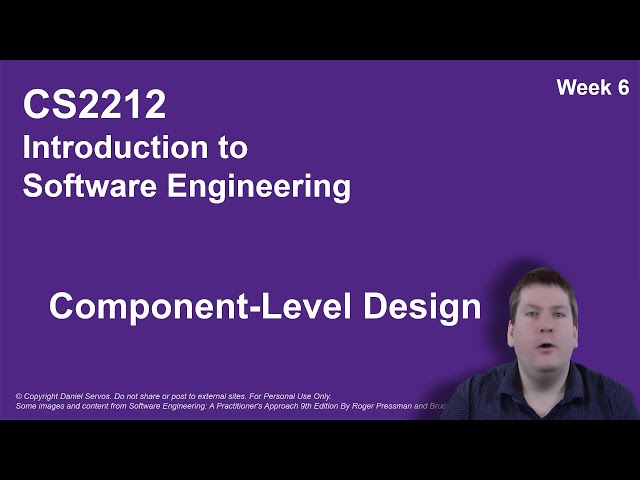 CS2212: Component-Level Design