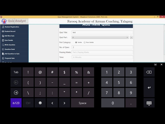 Quiz Analyst Smart Tour | Maqbool Solutions