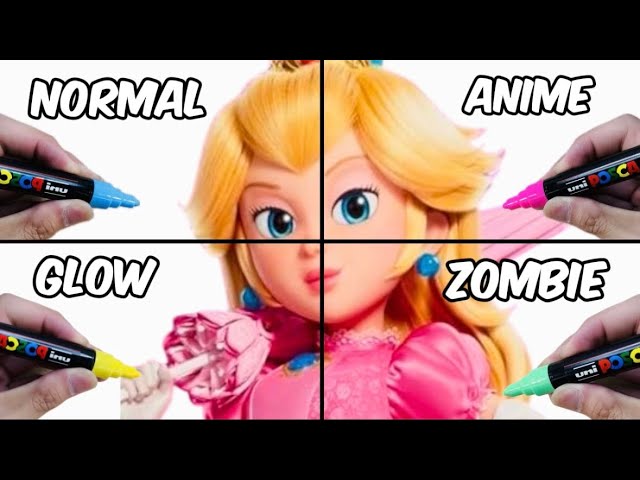 Dibujando a la Princesa Peach en 4 estilos artísticos diferentes… (SATISFACTORIO)