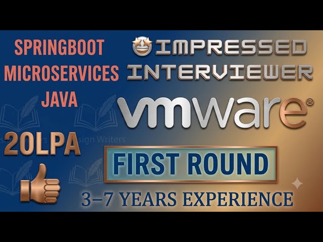 🔥vmware | Java Developer Interview | 3-7 Years Experience | Spring Boot | Microservices | SQL