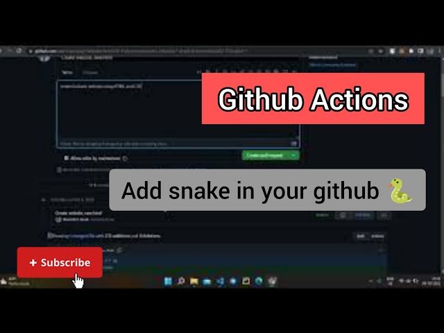 Github actions | Snake eating contribution graph|github tutorial