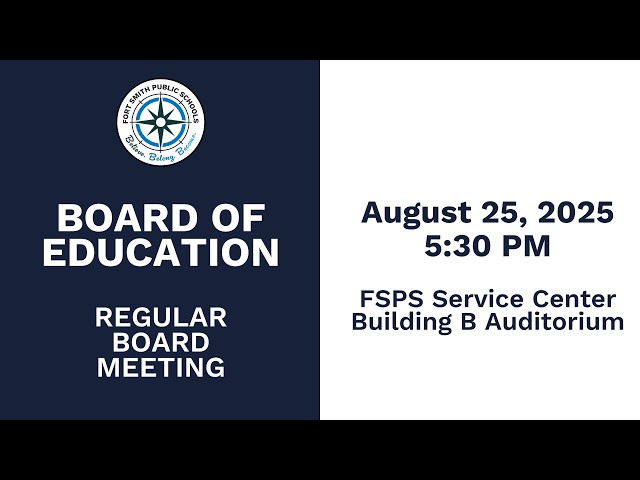 Board of Education Meeting, August 25, 2025