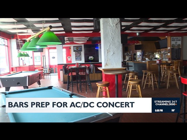Bars preparing for AC/DC concert