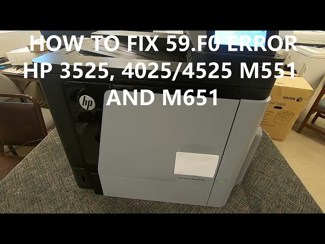 59.F0 Error How to fix for FREE!!! HP M651, HP 4025, HP 4525, HP M3525, HP M551