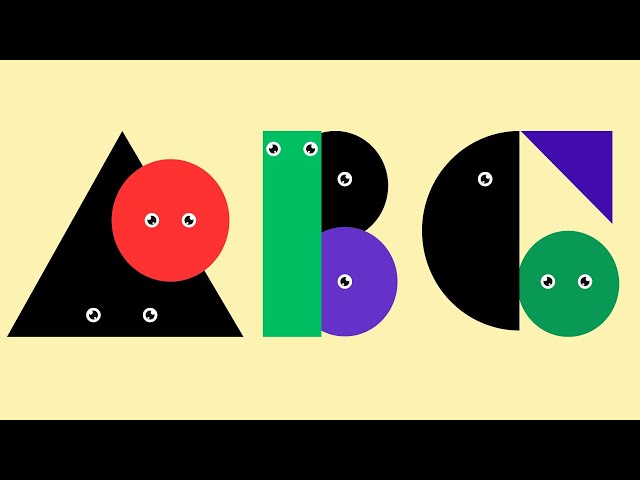 Circle, semi circle, triangle &  rectangle When we put them together, they make the Alphabet Letters