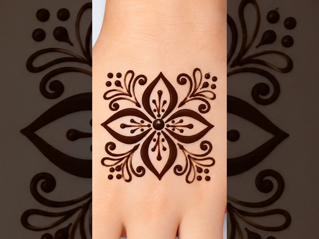 🌸 Elegant Floral Lotus Mehndi ✨🤎#shorts #mehndi #henna #mehndidesign #viral #youtubeshorts