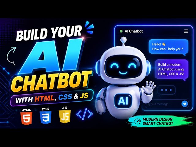 Build AI Chatbot Using HTML, CSS & JavaScript | Create ChatGPT Style AI Chatbot | Beginner Tutorial