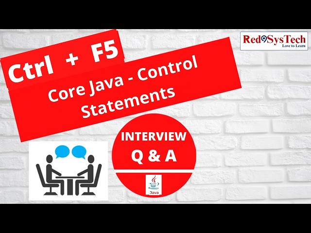 Java Control Statements Interview Questions | 14 Min Java Interview Revision | Red9SysTech