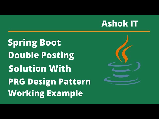 Spring Boot | Double Posting Problem Introduction | Ashok IT