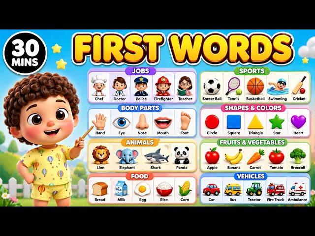 Baby First Words | Learn to Talk for Babies & Toddlers | Smart Tito