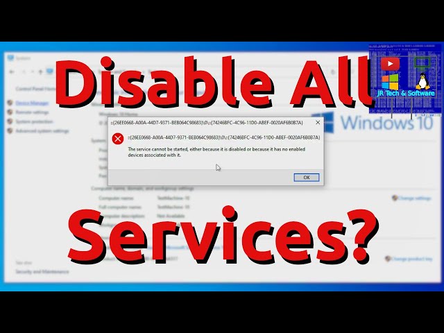 What Happens When You Disable All Windows Services?