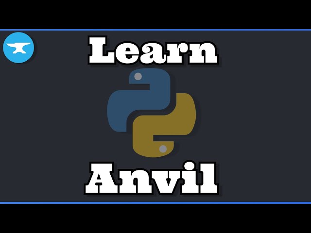 Create a web app with only Python - Python Anvil Tutorial